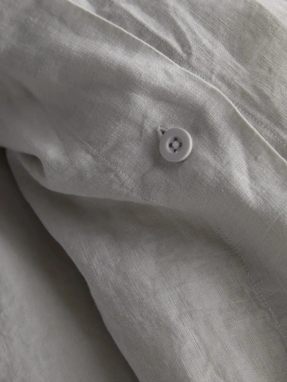 Quince European Linen Duvet Cover King Cal King Light Gray NWT